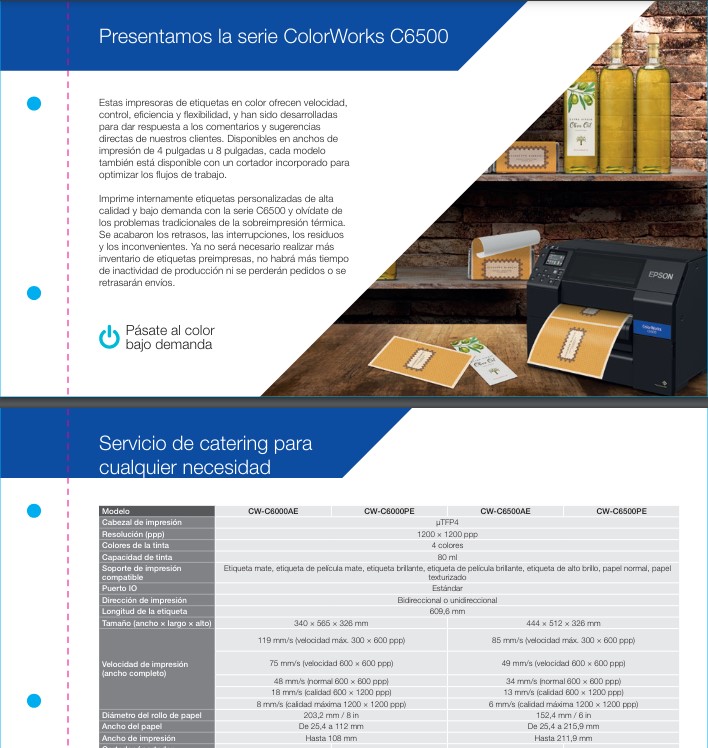	
Folleto ColorWorks CW-C6000, Presentacion genaral